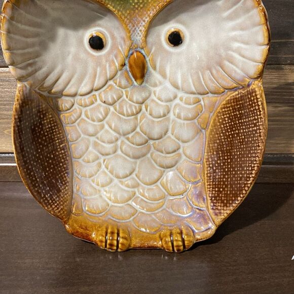 222 Fifth Earthenware Perched Owl Catch All Bowl Dish - Picture 3 of 8
